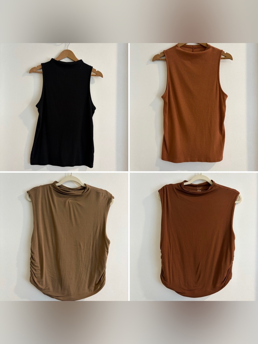 A new day shirt bundle size large sleeveless high neck Browns and black